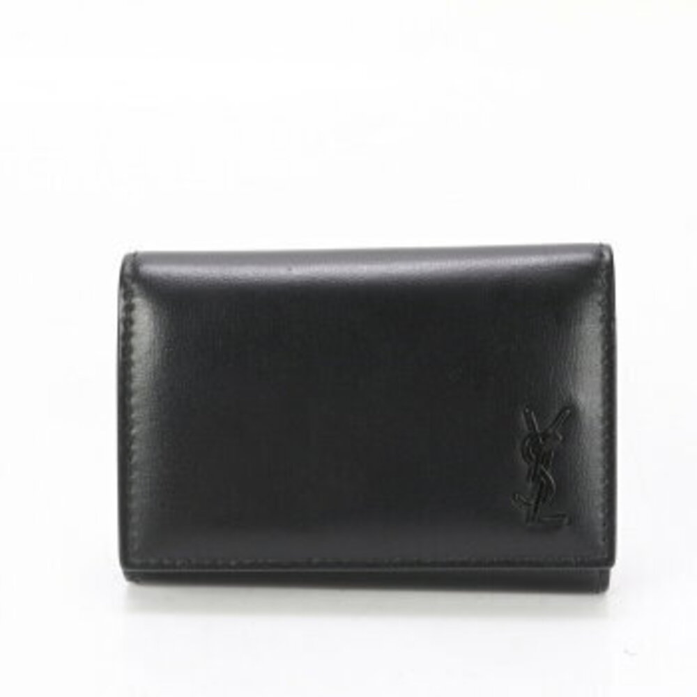 Saint Laurent black key case ring leather YSL Paris Cassandra - Picture 2 of 7